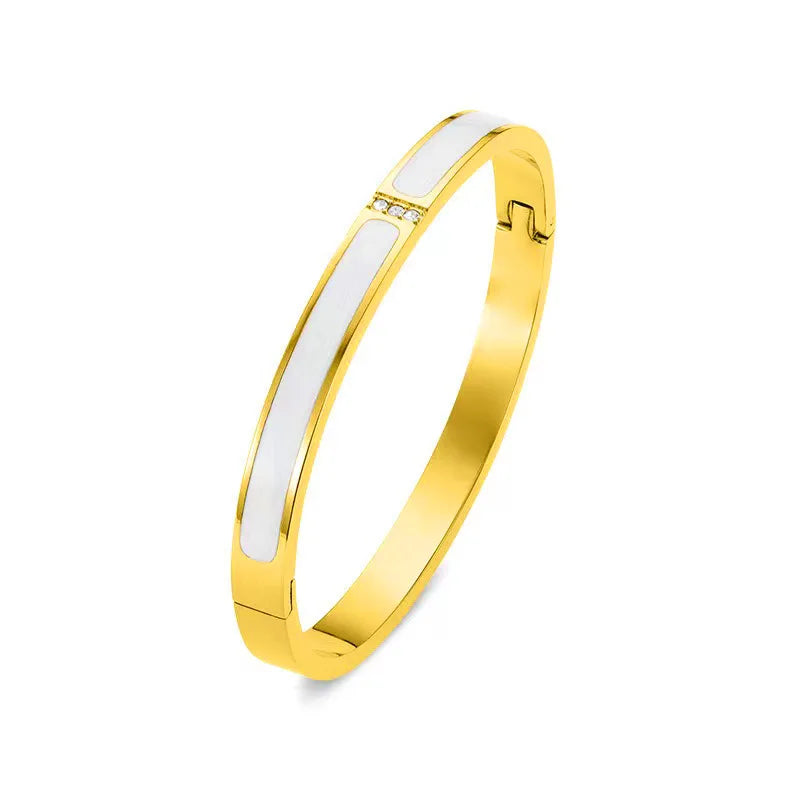 Crystal marble bangle