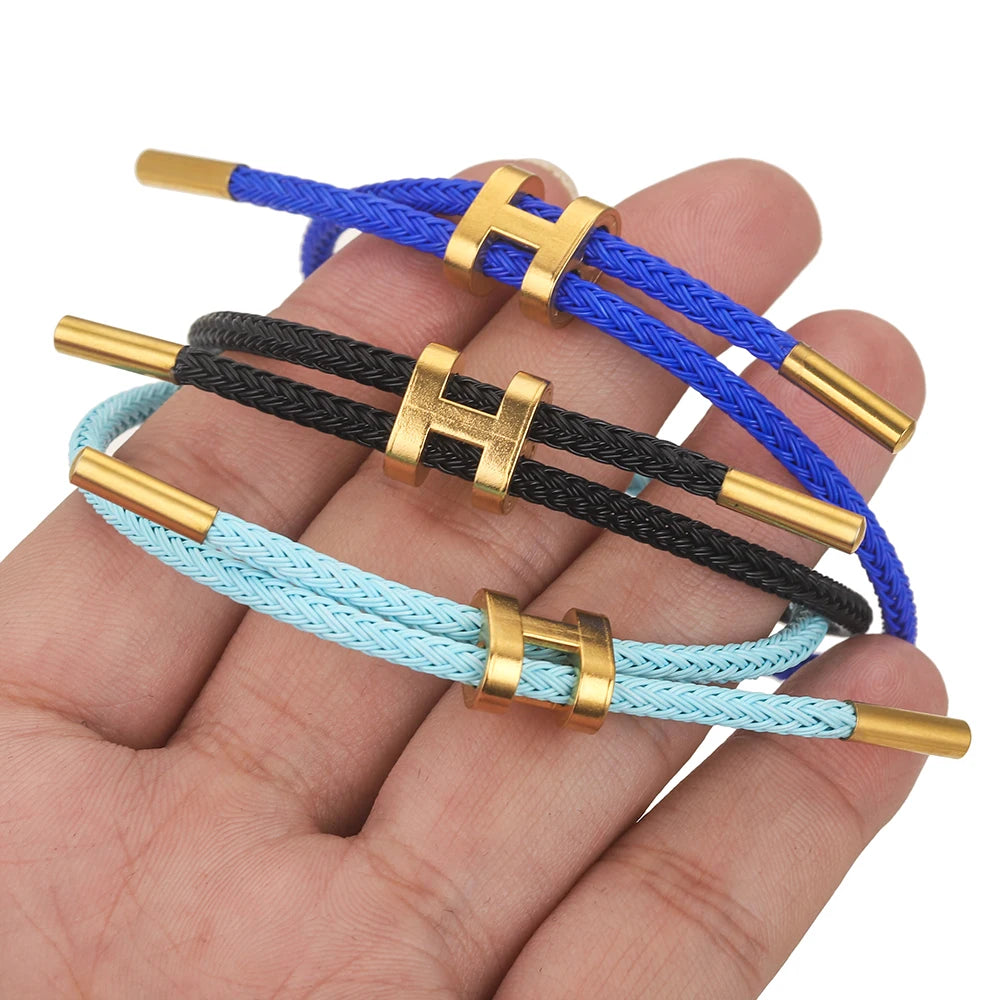 H rope bracelet