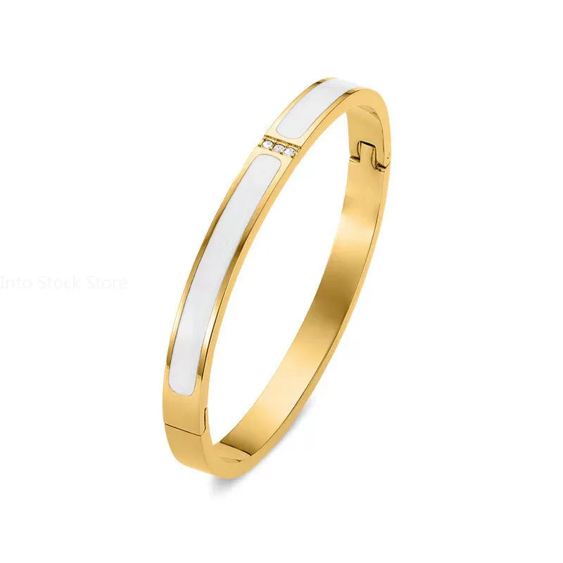 Crystal marble bangle