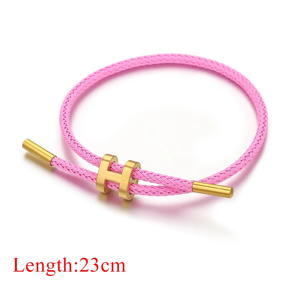H rope bracelet