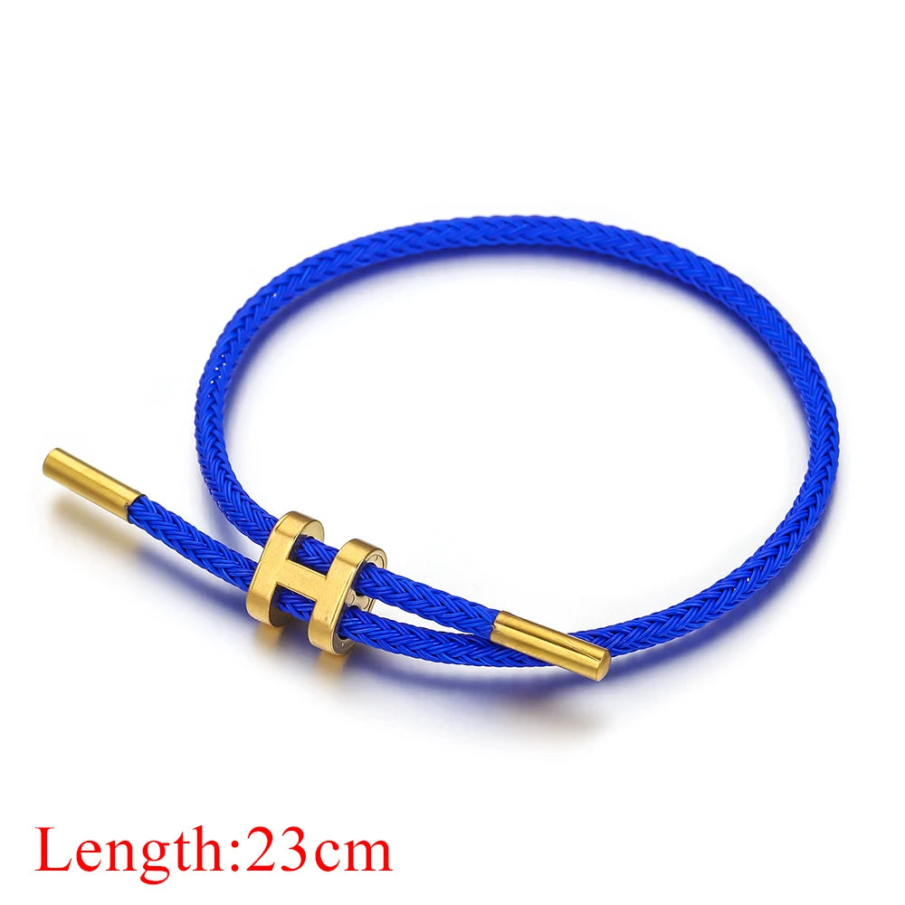 H rope bracelet