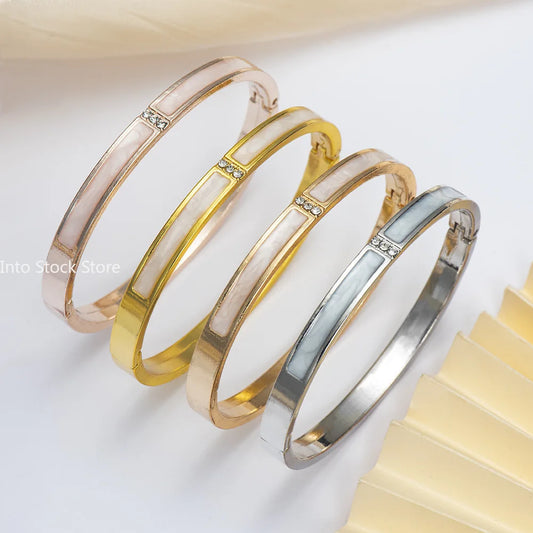 Crystal marble bangle