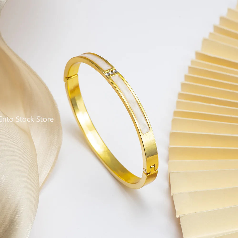 Crystal marble bangle